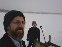 hutchins lake on the ice  Fishing Report