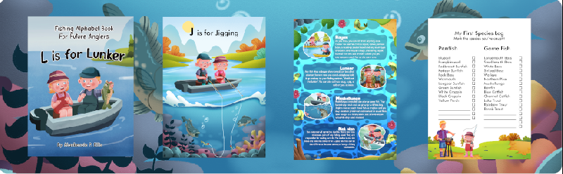 L is for Lunker - A Fishing Alphabet Book for Future Anglers